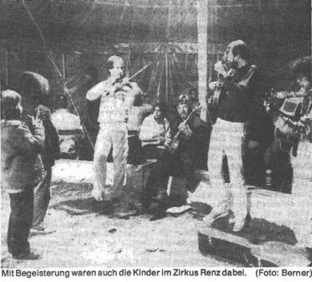 Flinkfinger 1982 im Zirkus Renz